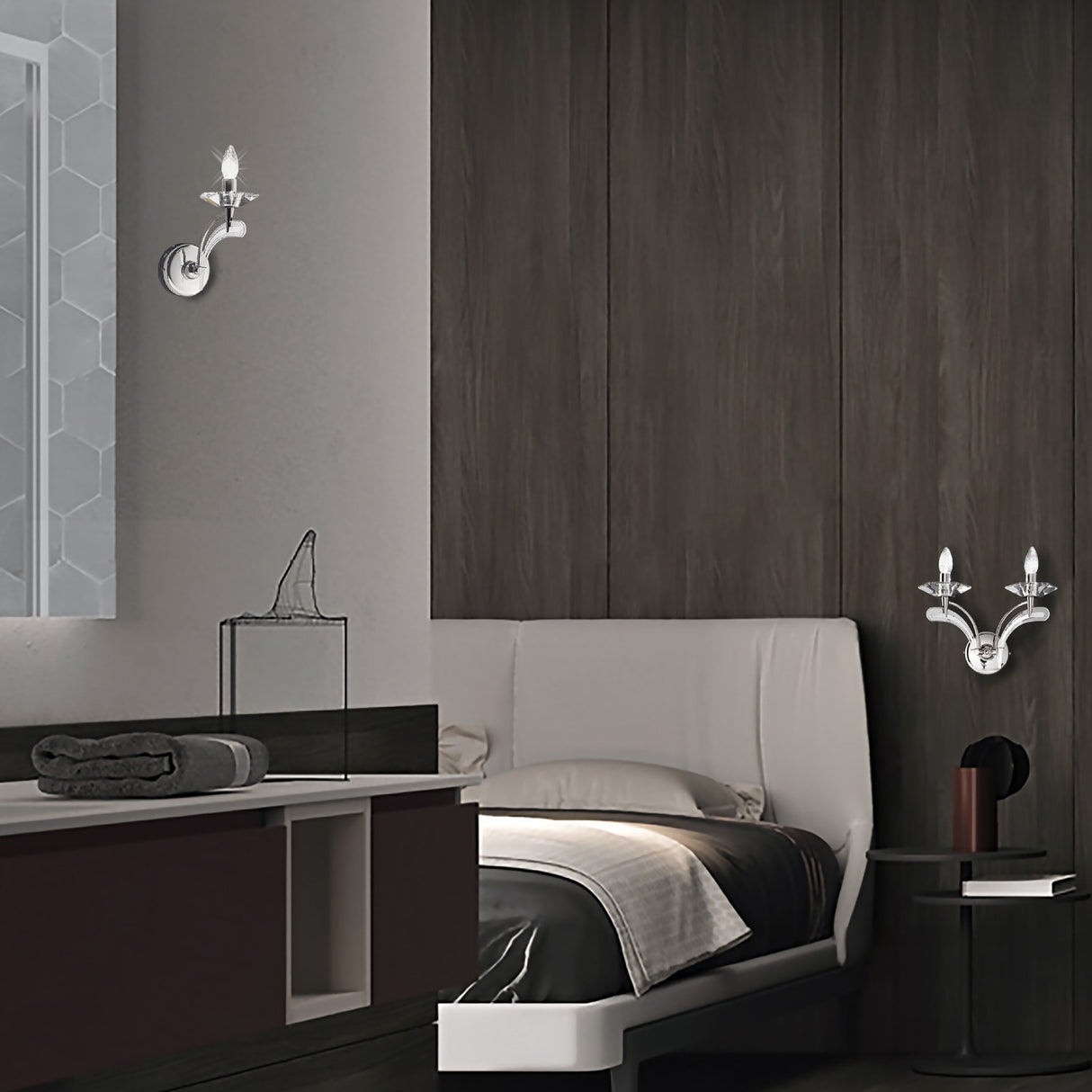 Icaro Glass Wall Light