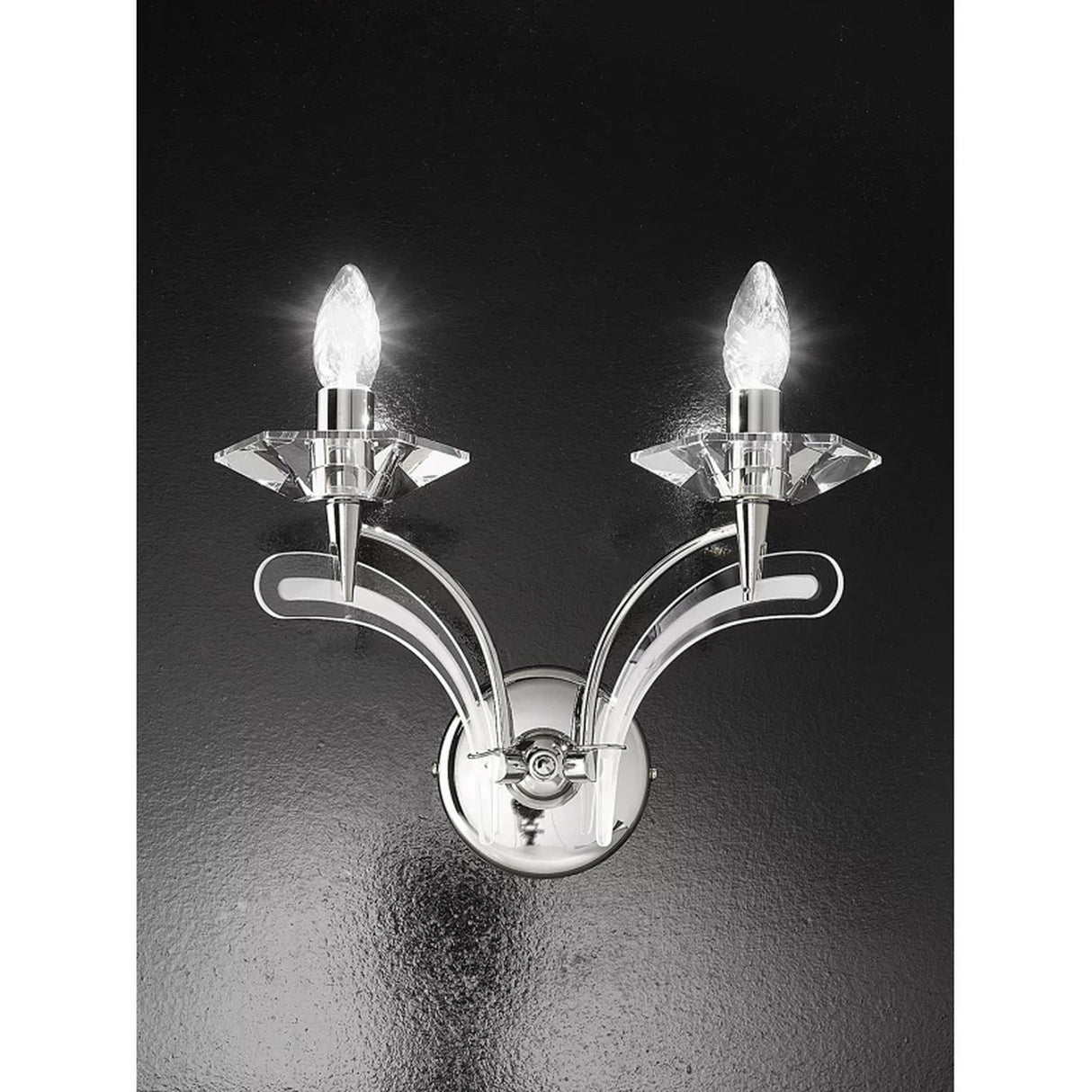 Icaro 2 Light Glass Wall Light