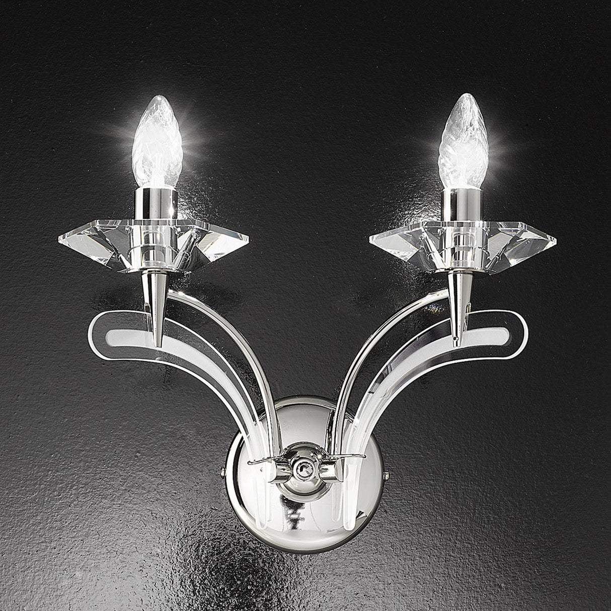 Icaro 2 Light Glass Wall Light