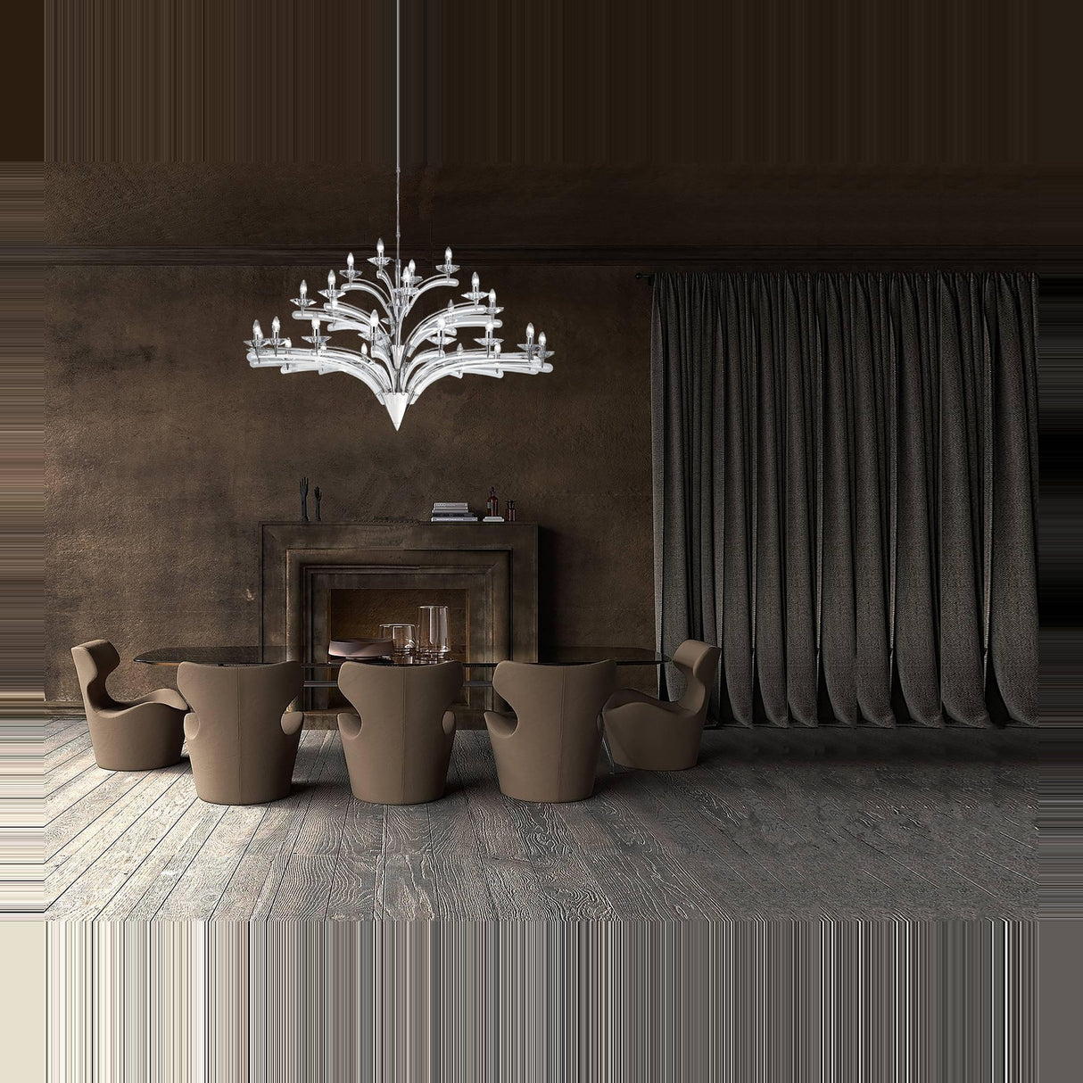 Icaro 28 Light Glass Chandelier