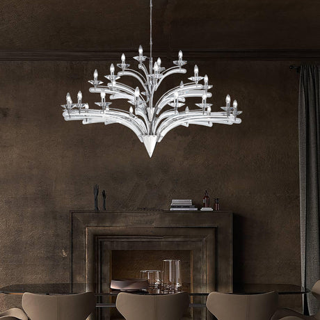 Icaro 28 Light Glass Chandelier