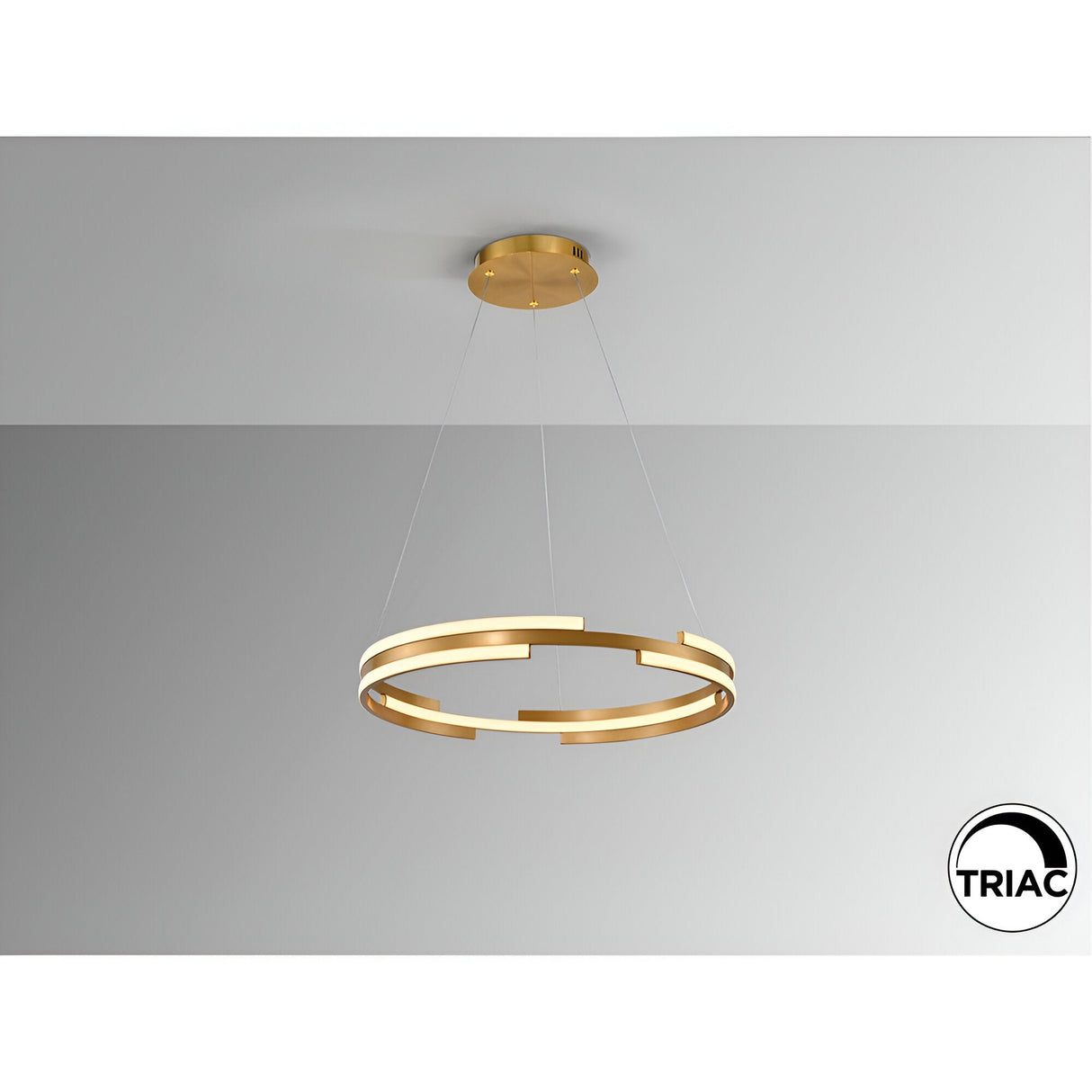 Ciclos Dimmable LED Circular Suspension Light 52W 3000K - Gold