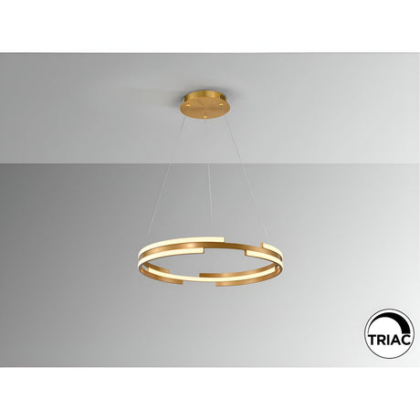 Ciclos Dimmable LED Circular Suspension Light 52W 3000K - Gold