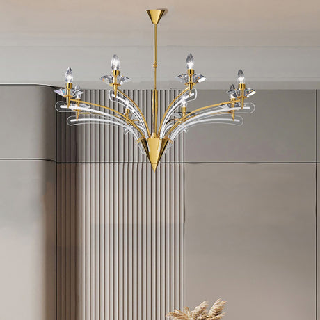 Icaro 8 Light Glass Chandelier
