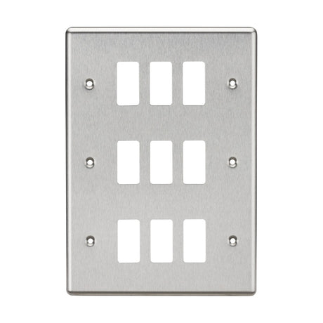 9G Grid Faceplate - Rounded Edge Brushed Chrome