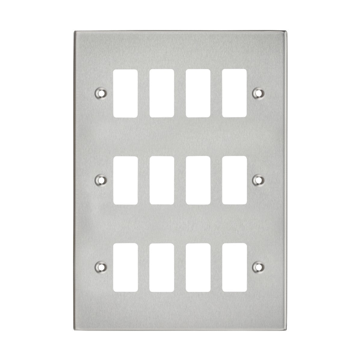 12G Grid Faceplate - Brushed Chrome
