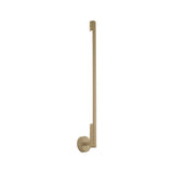 Index Cylinder Wall Light 5cm in champagne gold, a tall slim metal fitting with a single integrated LED tube and round wall mount, shown on a plain white background.