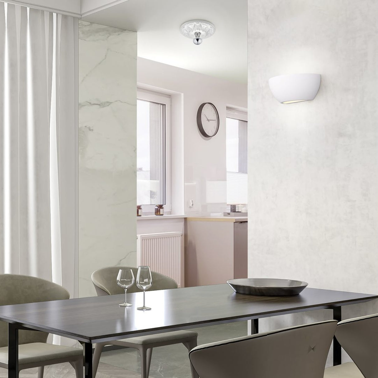 Roma Up Down Wall Light – White