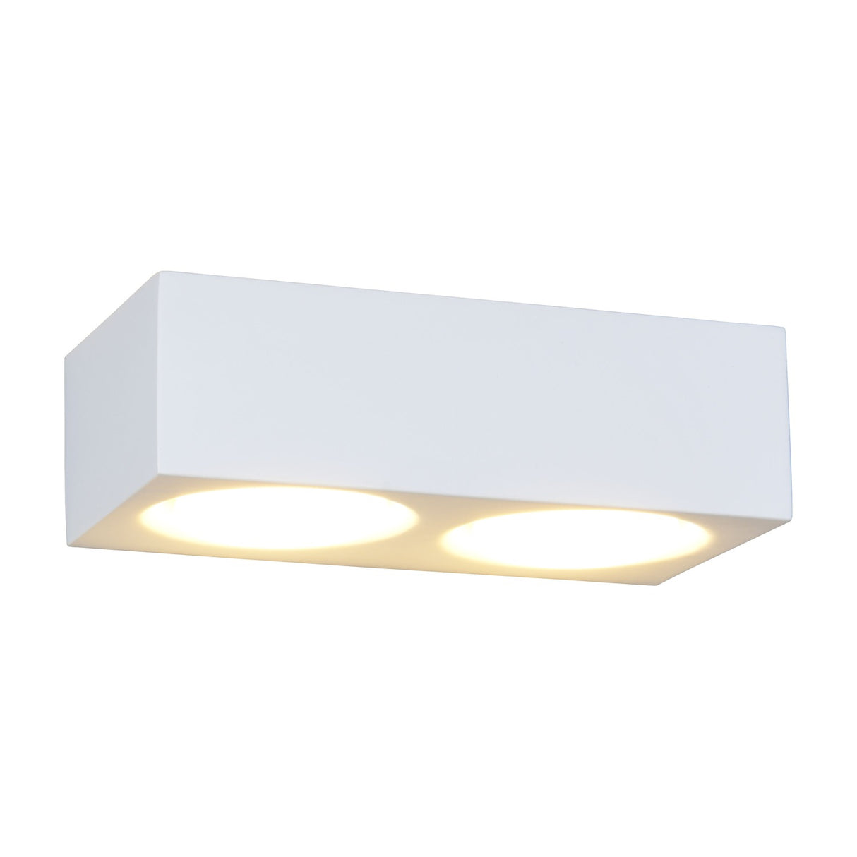 Mattone 4 Light Up Down Plaster Wall Light – White