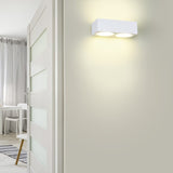 Mattone 4 Light Up Down Plaster Wall Light – White