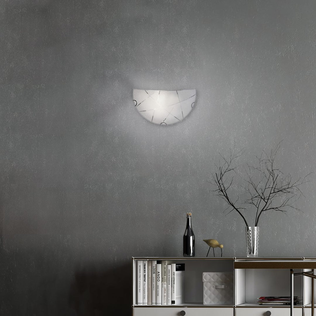 Sandrina Glass Wall Light – White