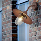 Brenta Glass Outdoor Wall Light – Rust