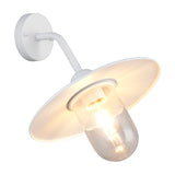 Brenta Glass Outdoor Wall Light – Matt White