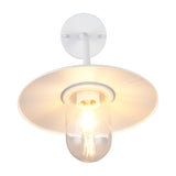 Brenta Glass Outdoor Wall Light – Matt White