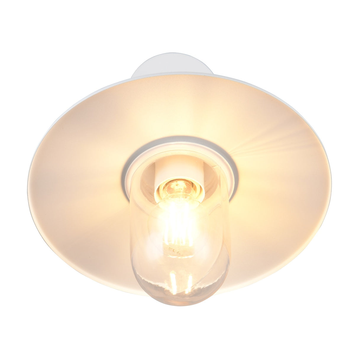 Brenta Glass Outdoor Wall Light – Matt White