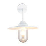 Brenta Glass Outdoor Wall Light – Matt White