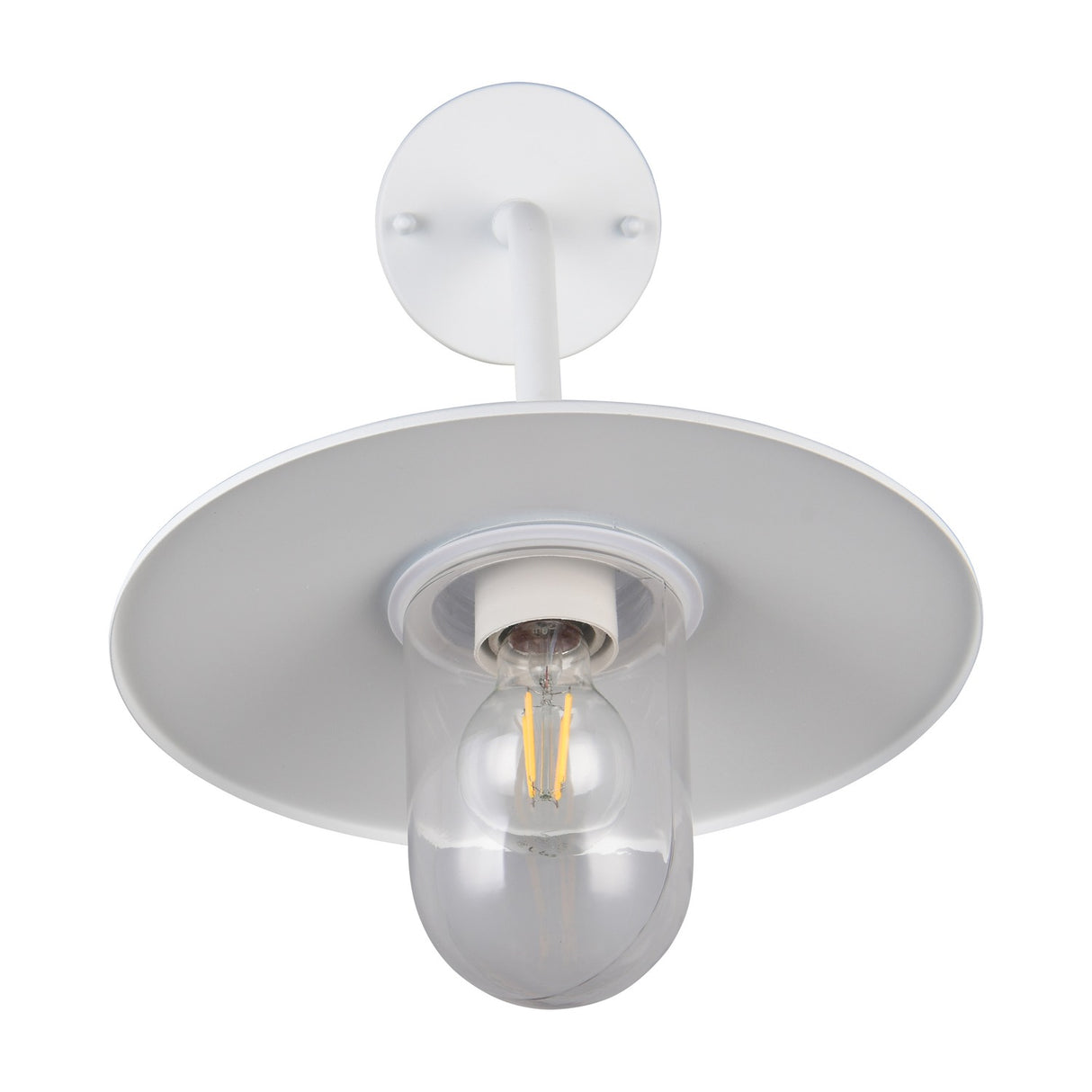 Brenta Glass Outdoor Wall Light – Matt White