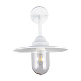 Brenta Glass Outdoor Wall Light – Matt White
