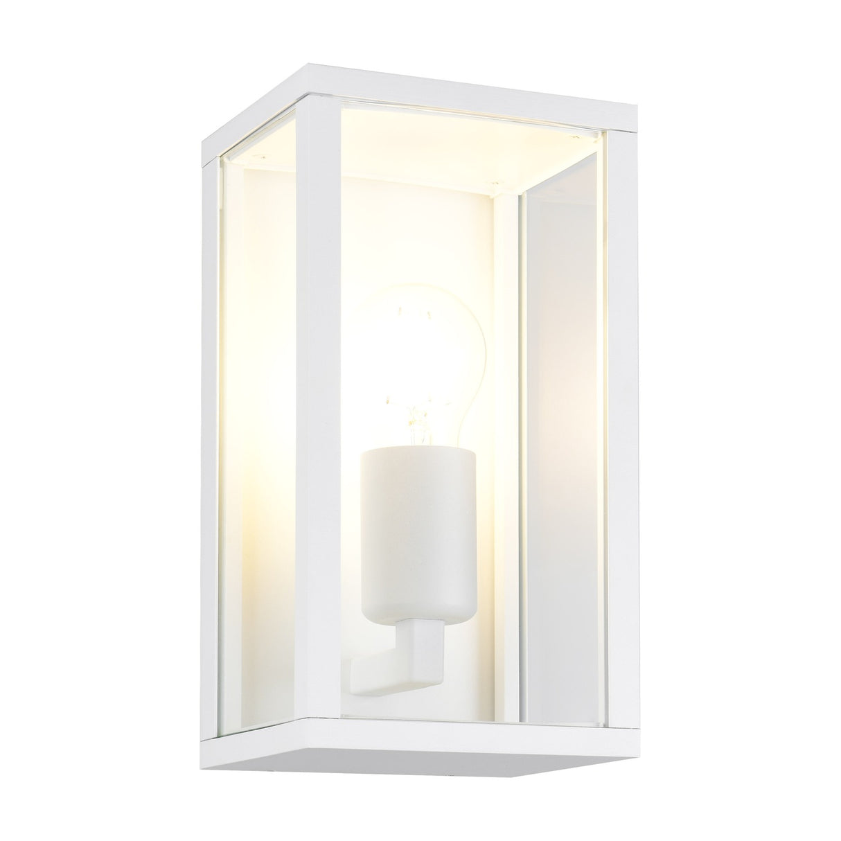 Garonne Lantern Outdoor Wall Light – Matt White
