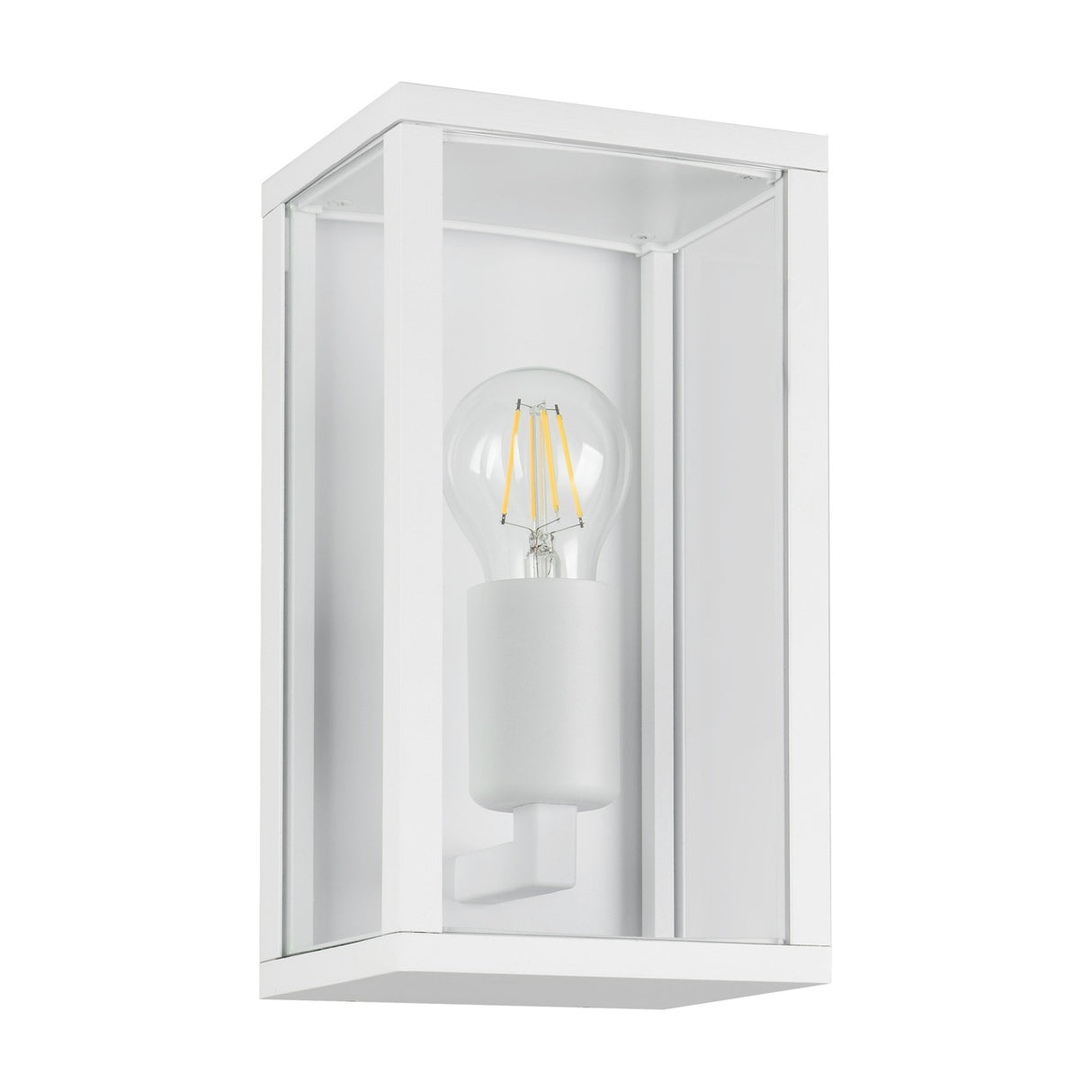 Garonne Lantern Outdoor Wall Light – Matt White