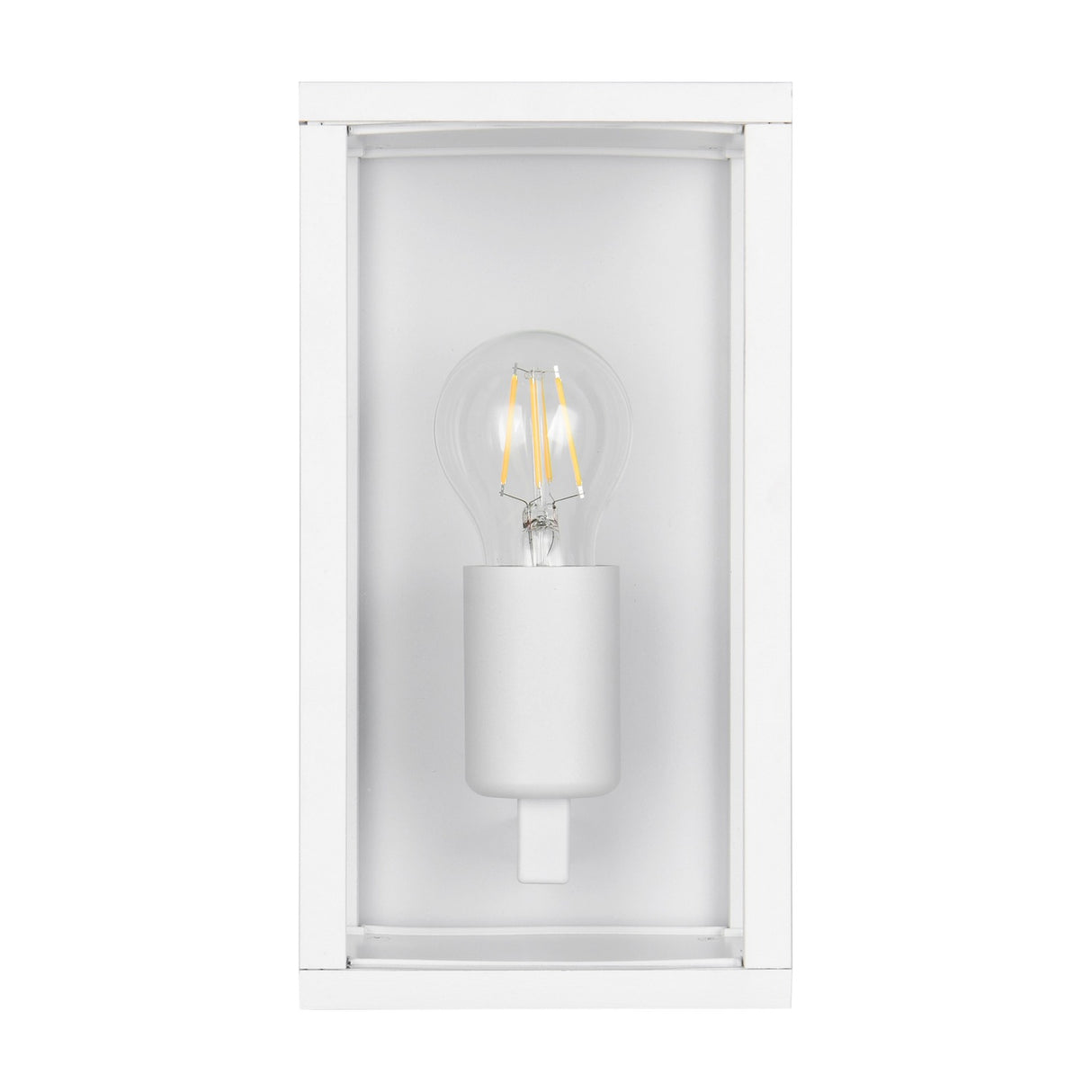 Garonne Lantern Outdoor Wall Light – Matt White