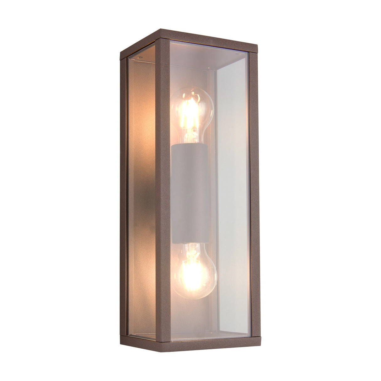 Garonne 2 Light Lantern Outdoor Wall Light – Rust