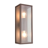 Garonne 2 Light Lantern Outdoor Wall Light – Rust