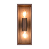 Garonne 2 Light Lantern Outdoor Wall Light – Rust