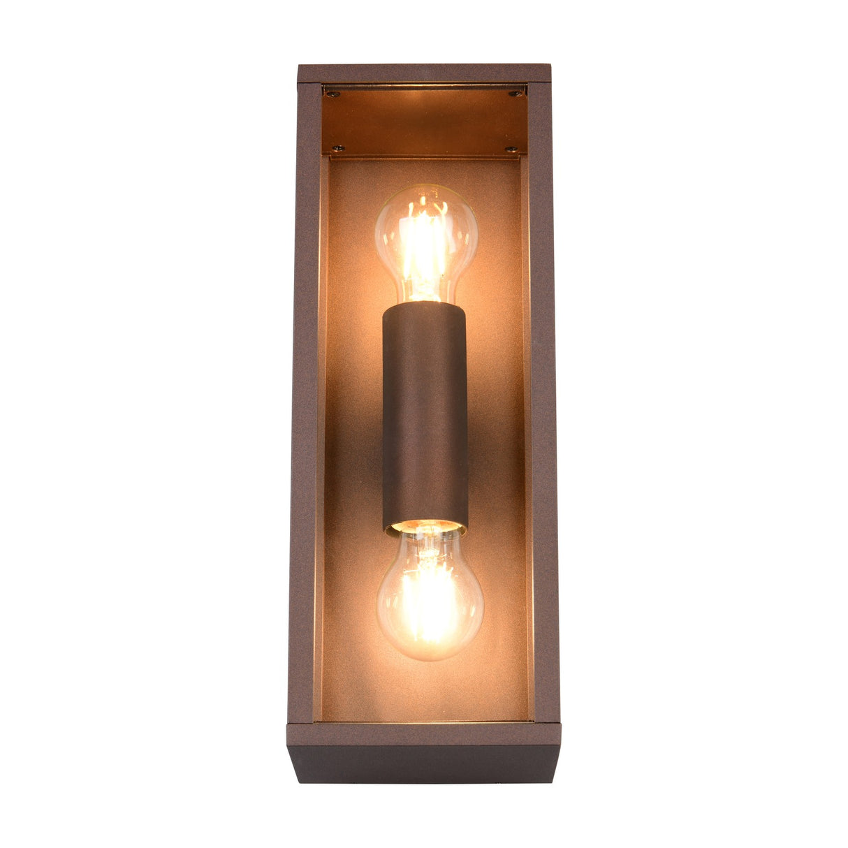 Garonne 2 Light Lantern Outdoor Wall Light – Rust
