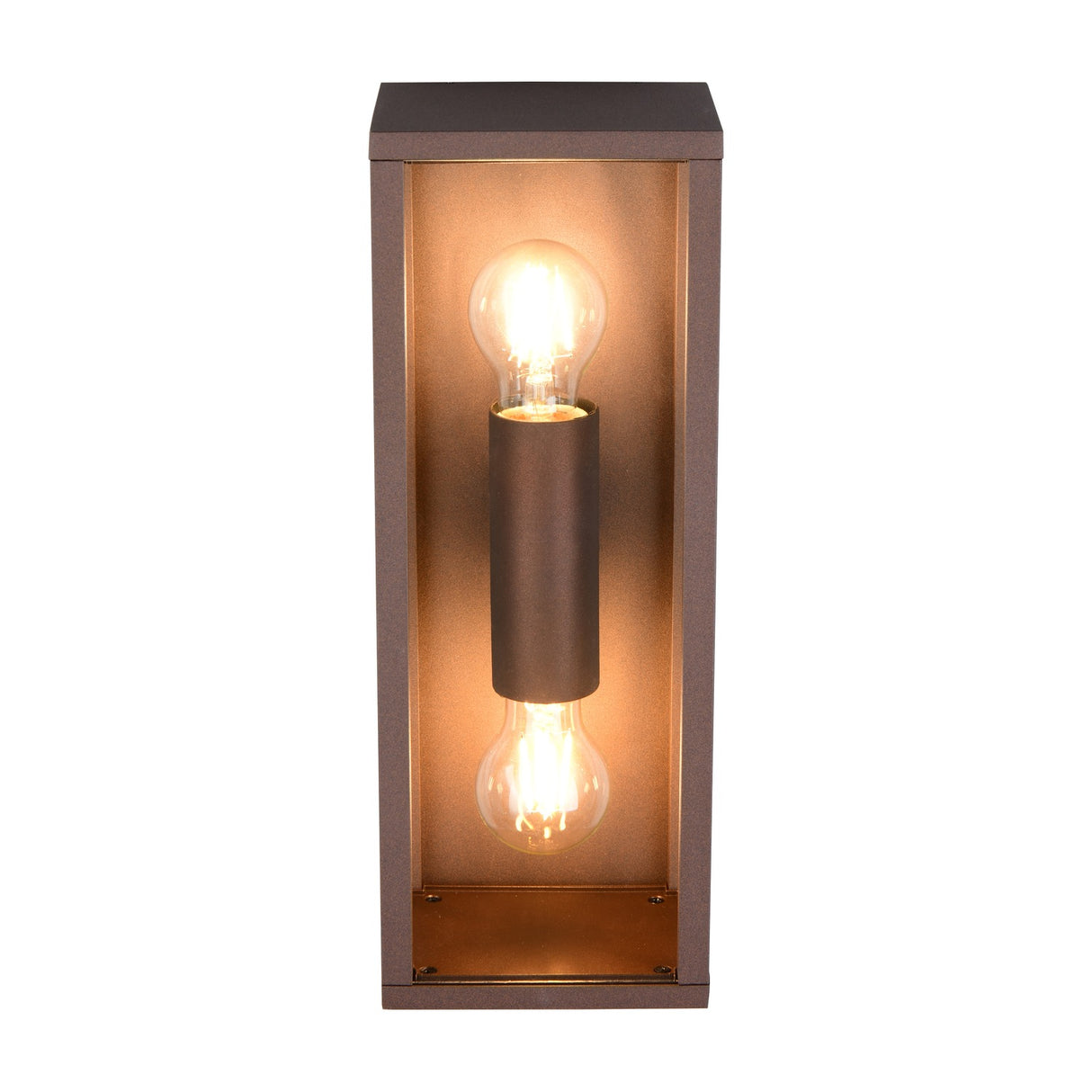 Garonne 2 Light Lantern Outdoor Wall Light – Rust