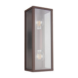 Garonne 2 Light Lantern Outdoor Wall Light – Rust