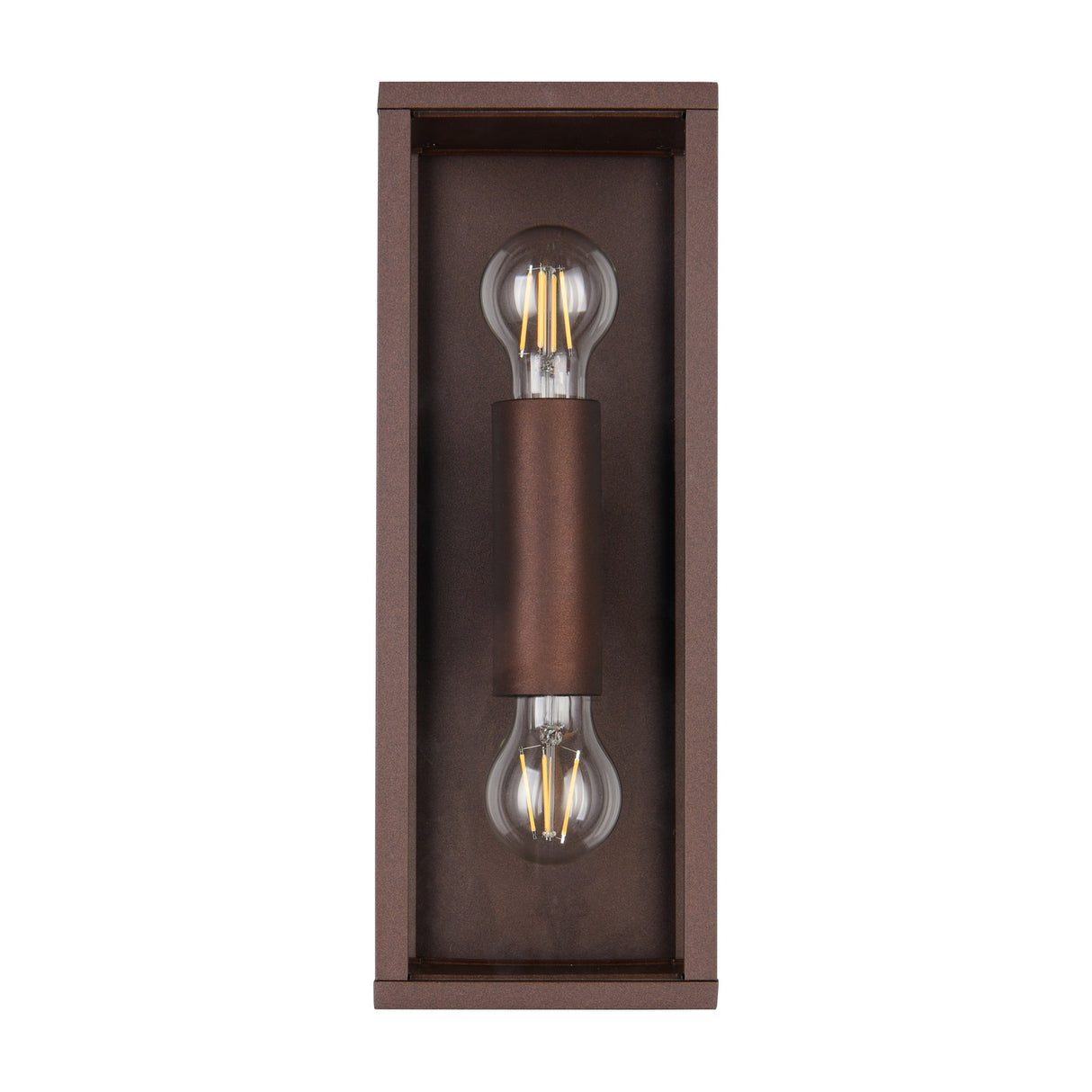 Garonne 2 Light Lantern Outdoor Wall Light – Rust