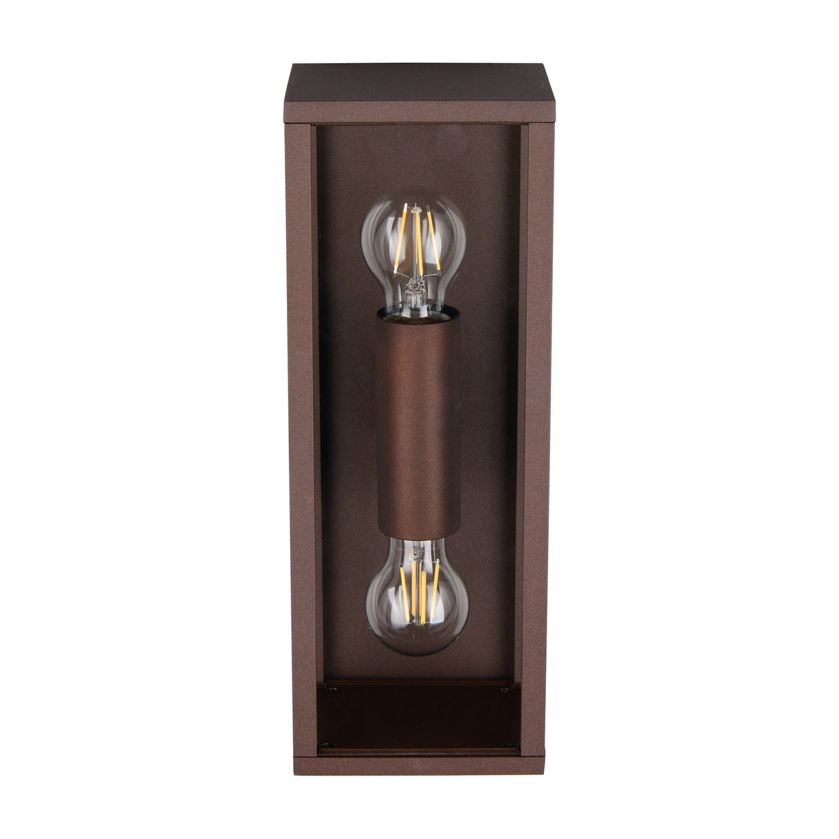 Garonne 2 Light Lantern Outdoor Wall Light – Rust