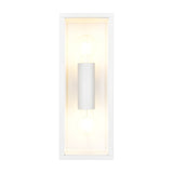 Garonne 2 Light Lantern Outdoor Wall Light – Matt White