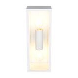 Garonne 2 Light Lantern Outdoor Wall Light – Matt White