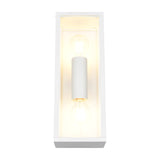 Garonne 2 Light Lantern Outdoor Wall Light – Matt White
