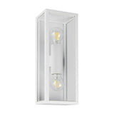 Garonne 2 Light Lantern Outdoor Wall Light – Matt White