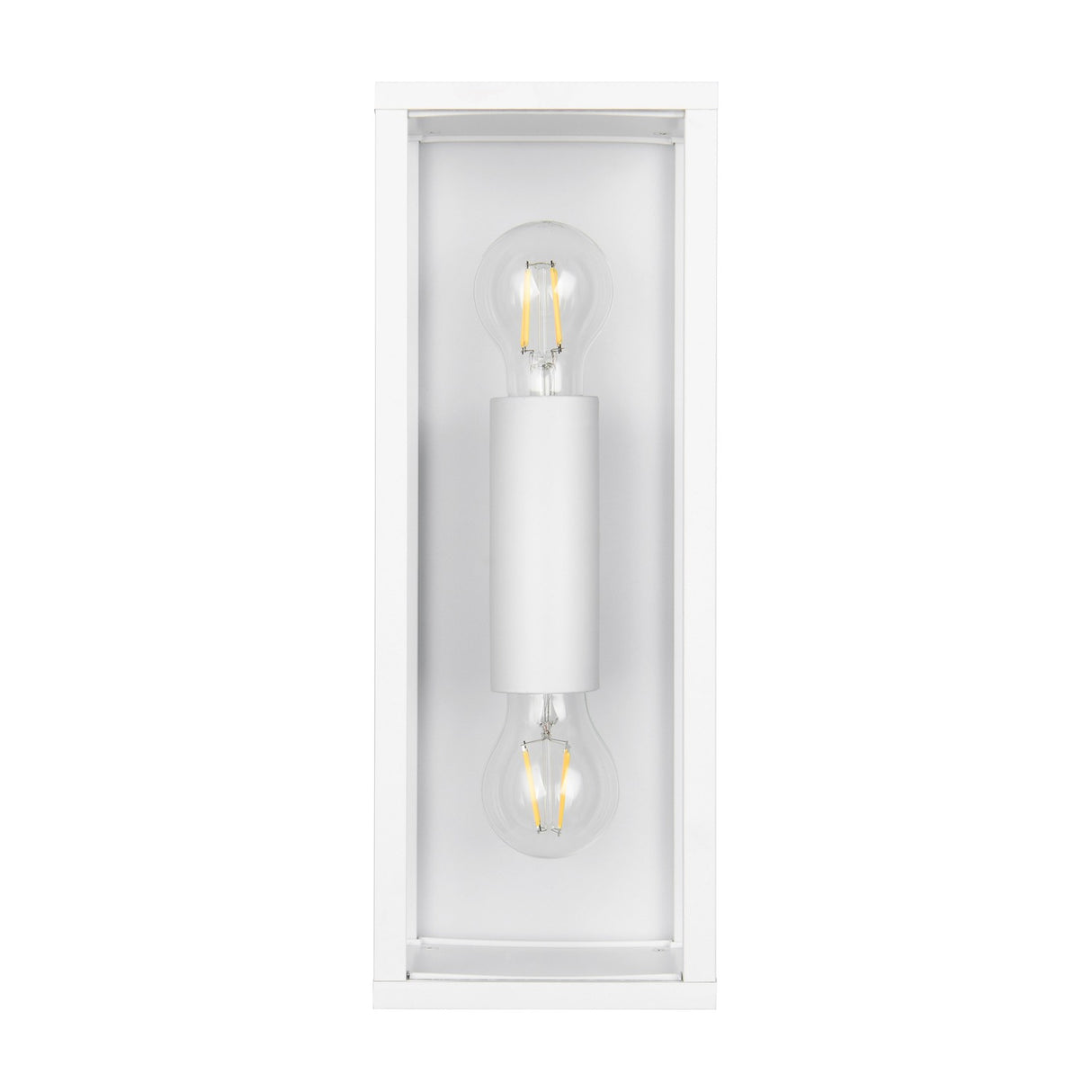 Garonne 2 Light Lantern Outdoor Wall Light – Matt White