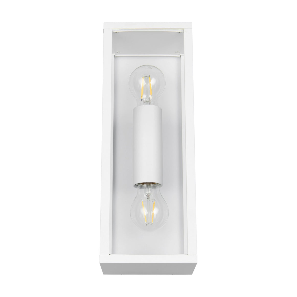 Garonne 2 Light Lantern Outdoor Wall Light – Matt White