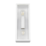 Garonne 2 Light Lantern Outdoor Wall Light – Matt White