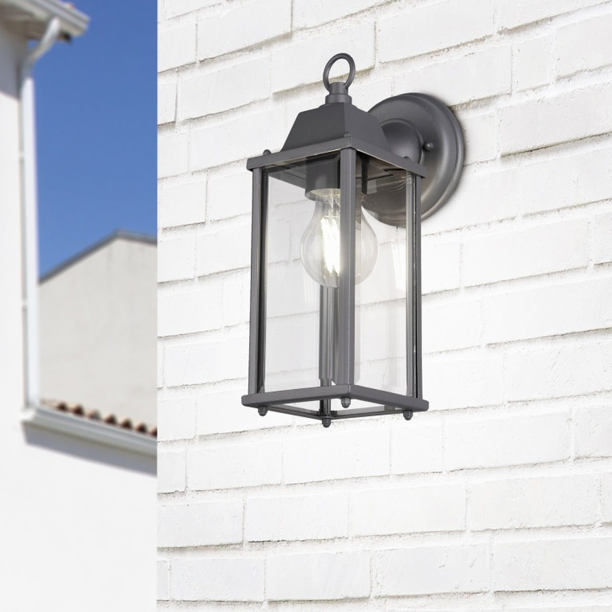 Olona Lantern Outdoor Wall Light – Anthracite