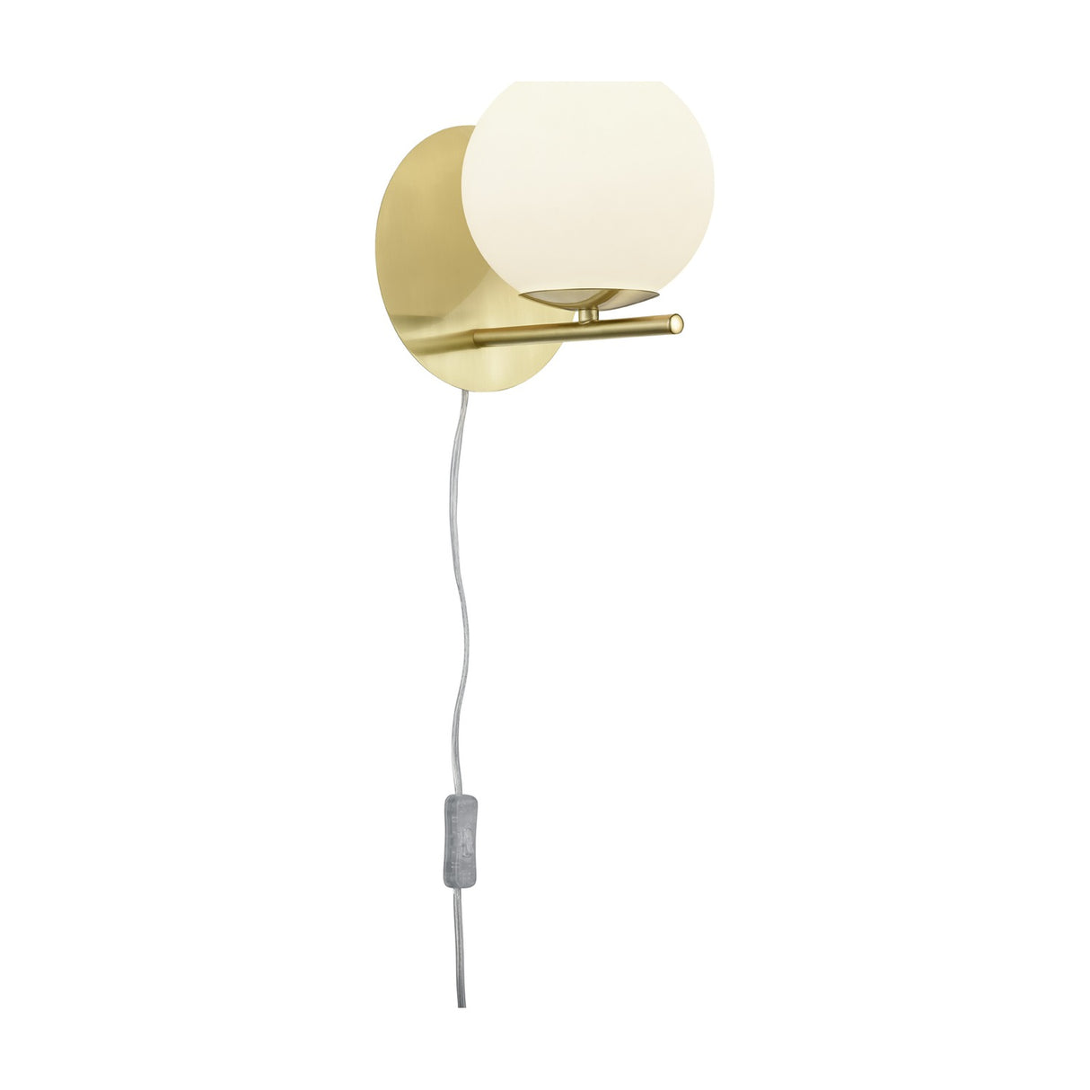 Pure Glass Wall Light – Satin Brass