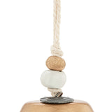 Hope Mini Ceramic Holiday Bell Ornament with Dove - Gold
