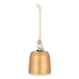 Hope Mini Ceramic Holiday Bell Ornament with Dove - Gold