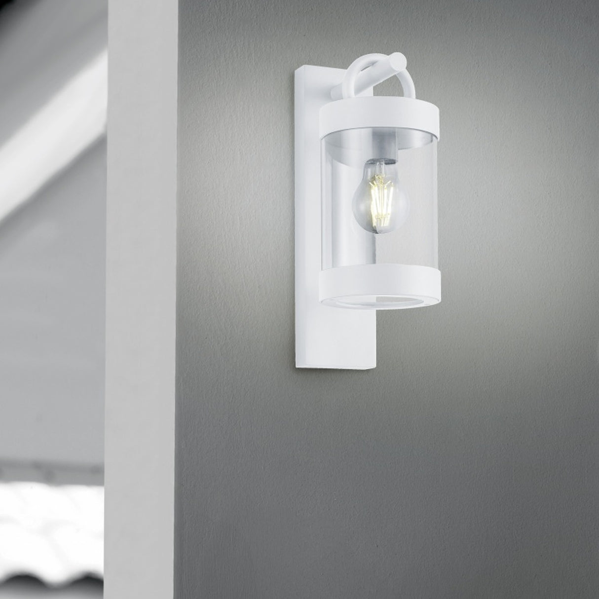 Sambesi Lantern Outdoor Wall Light – Matt White
