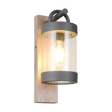 Sambesi Lantern Outdoor Wall Light – Wood Effect