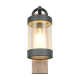 Sambesi Lantern Outdoor Wall Light – Wood Effect