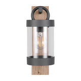 Sambesi Lantern Outdoor Wall Light – Wood Effect