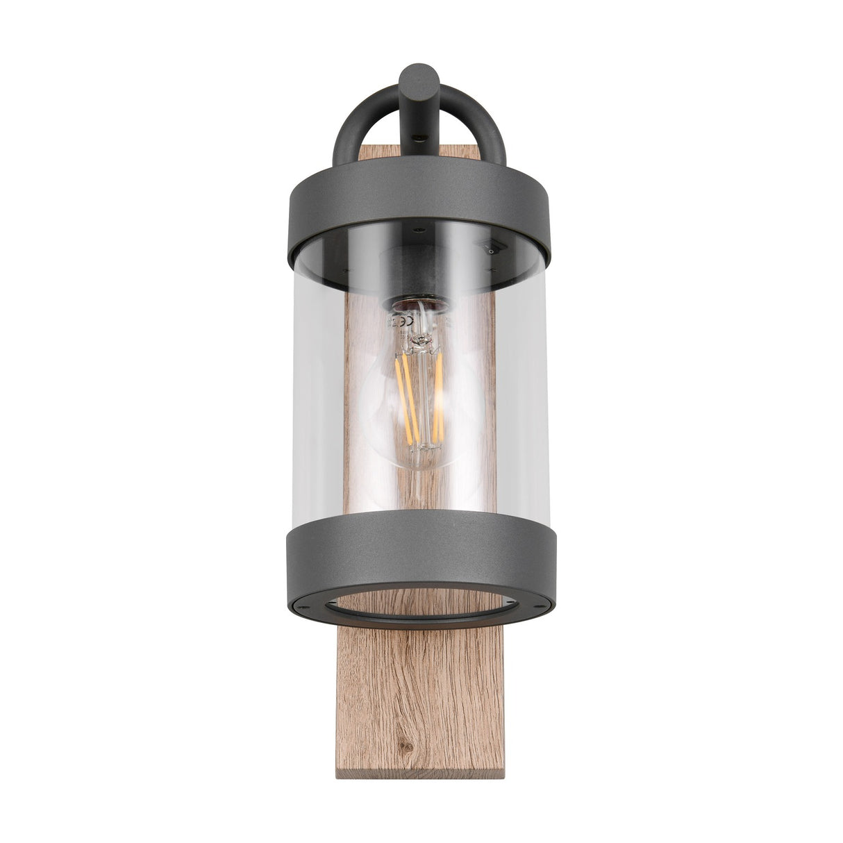 Sambesi Lantern Outdoor Wall Light – Wood Effect