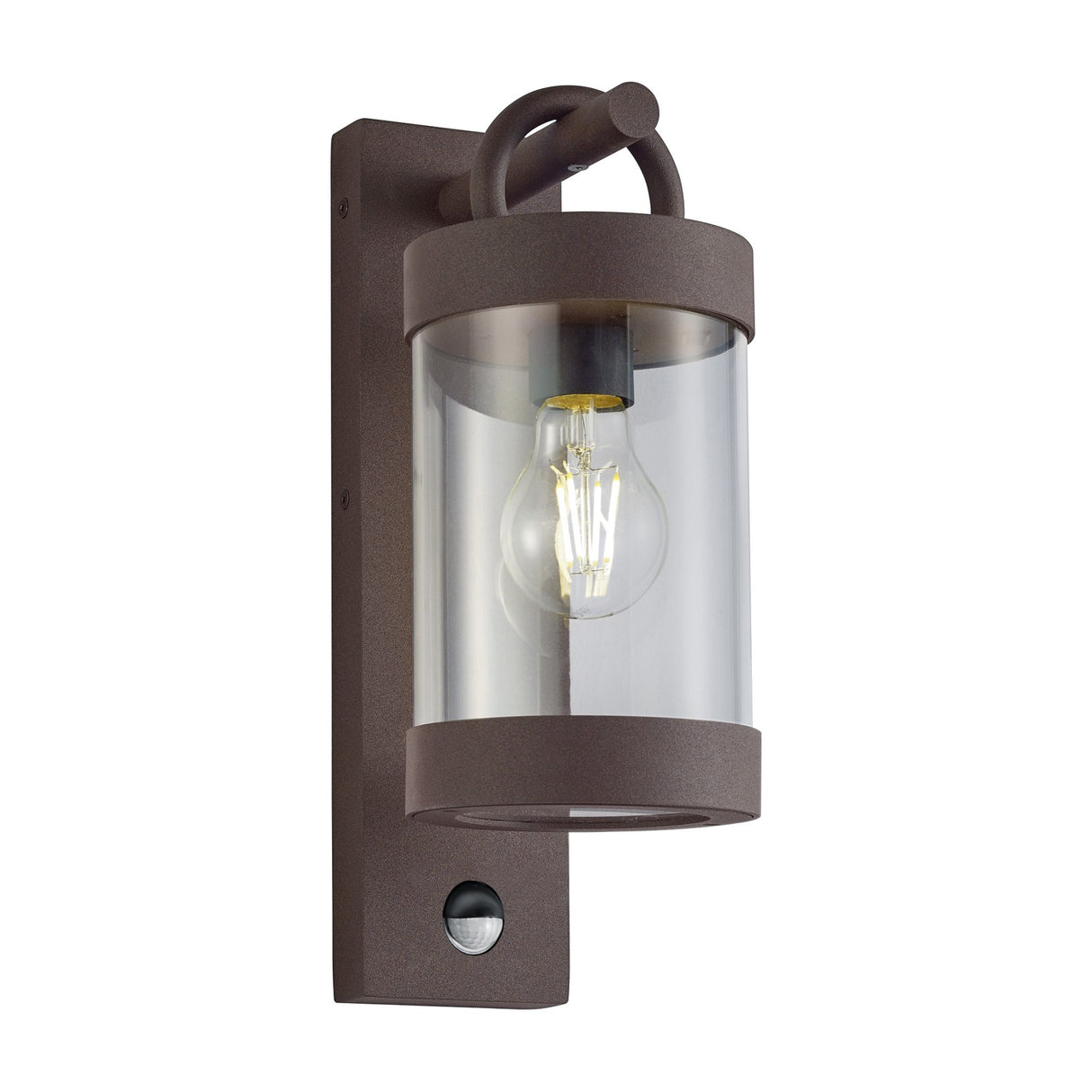 Sambesi Lantern PIR Outdoor Wall Light – Rust